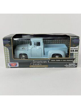 Motor Max American Classics 1956 Ford F-100 Pickup DieCast 1:24 Light Blue Model